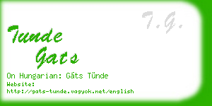 tunde gats business card
